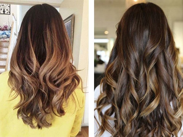 Shatush sur cheveux noirs: photos avant et après