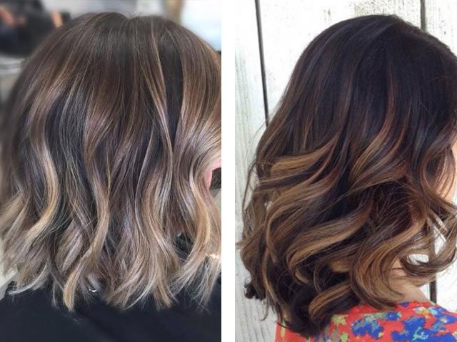 Shatush sur cheveux noirs: photos avant et après