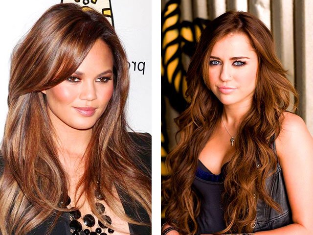 Couleur des cheveux au chocolat (photo 2024)