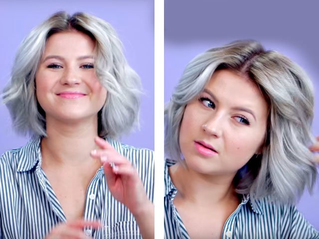 Couché à la maison sur de longs et moyens cheveux