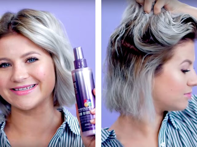 Couché à la maison sur de longs et moyens cheveux