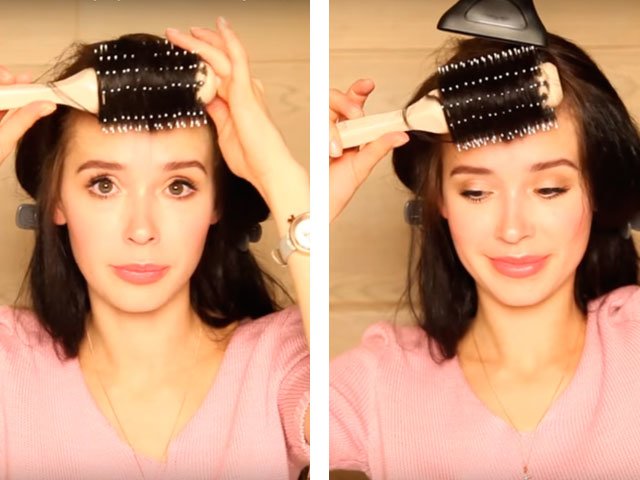 Couché à la maison sur de longs et moyens cheveux