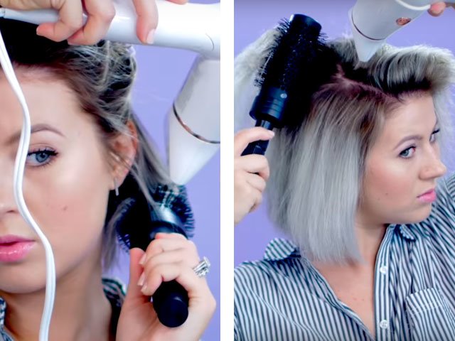 Couché à la maison sur de longs et moyens cheveux