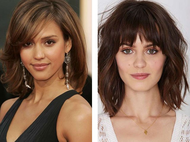 Couché à la maison sur de longs et moyens cheveux