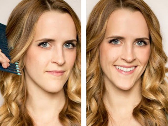 Couché à la maison sur de longs et moyens cheveux