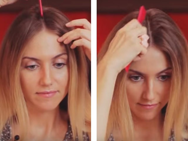 Couché à la maison sur de longs et moyens cheveux