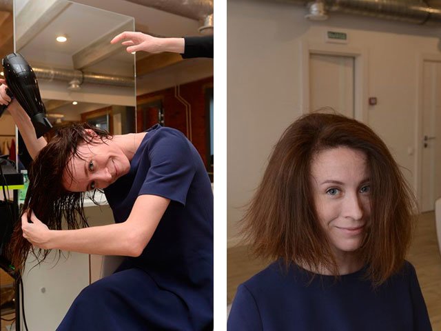 Coiffure moyenne à la maison