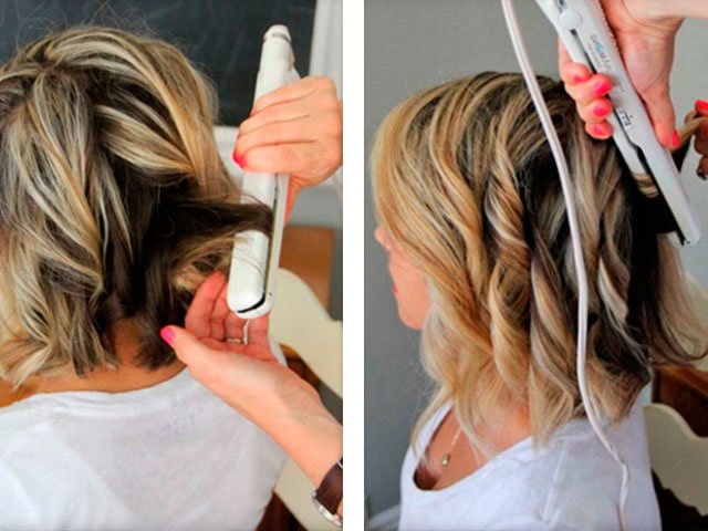 Coiffure moyenne à la maison