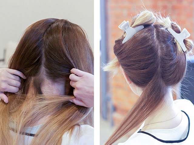 Coiffure moyenne à la maison