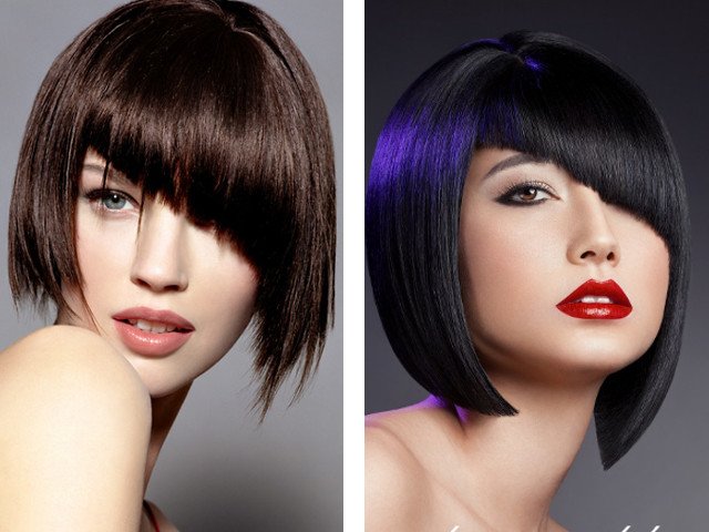 Photo de belle frange oblique