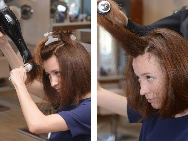 Coiffure moyenne à la maison