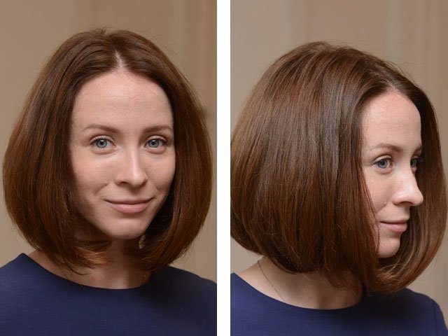 Coiffure moyenne à la maison