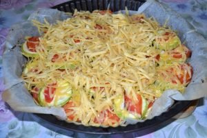 Courgettes aux tomates et au fromage
