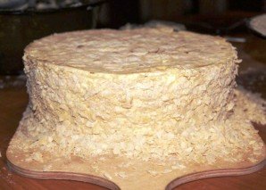 Gâteau dans une casserole avec du lait concentré