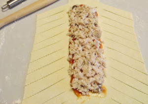 Tarte au poisson en pâte feuilletée