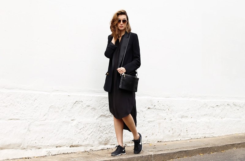 Un look décontracté au printemps en noir Un look décontracté au printemps en noir