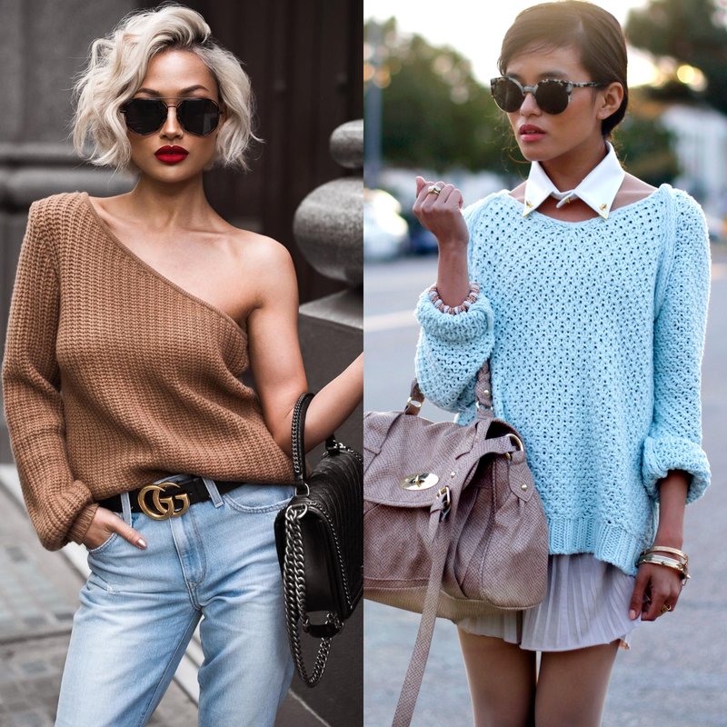 Arcs élégants pour le printemps dans un pull Arcs élégants pour le printemps dans un pull