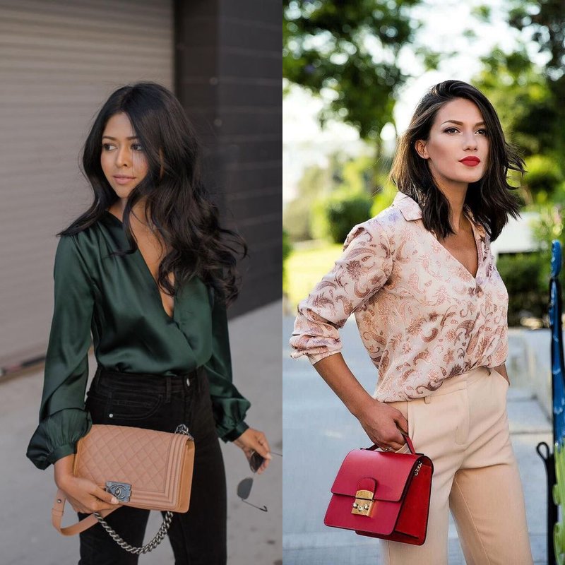 Look classique dans un chemisier élégant Look classique dans un chemisier élégant