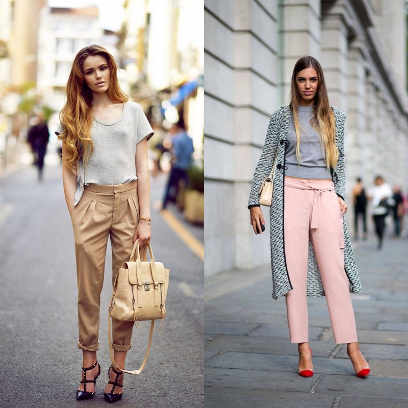 Filles en pantalon: looks printaniers Filles en pantalon: looks printaniers