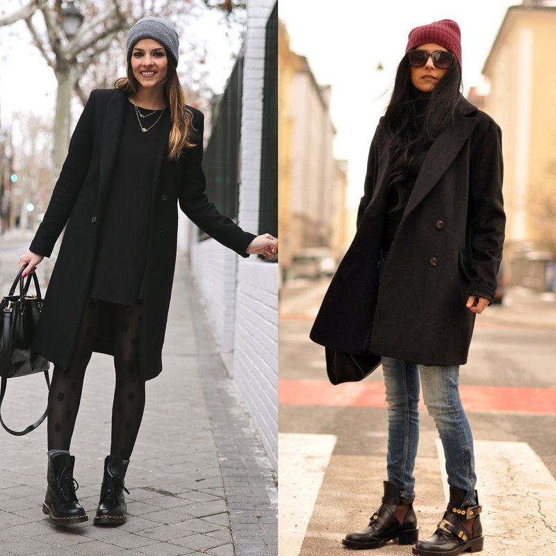 Les images de printemps de mode en noir Printemps à la mode semble en noir