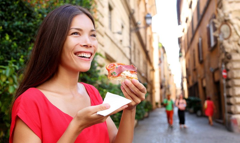 Snack dans la rue Étiquette de rue