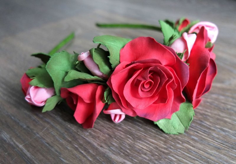 Bandeau Fleur Foamiran Bandeau Fleur Foamiran