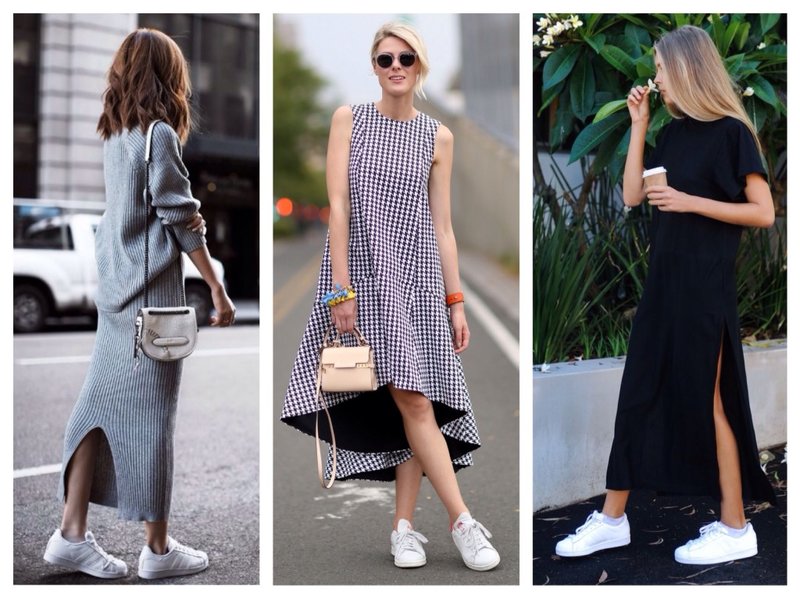 Sneakers avec une robe Sneakers avec une robe