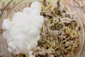 Salade de filet de poulet aux champignons