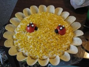 Salade de tournesol au foie de poulet