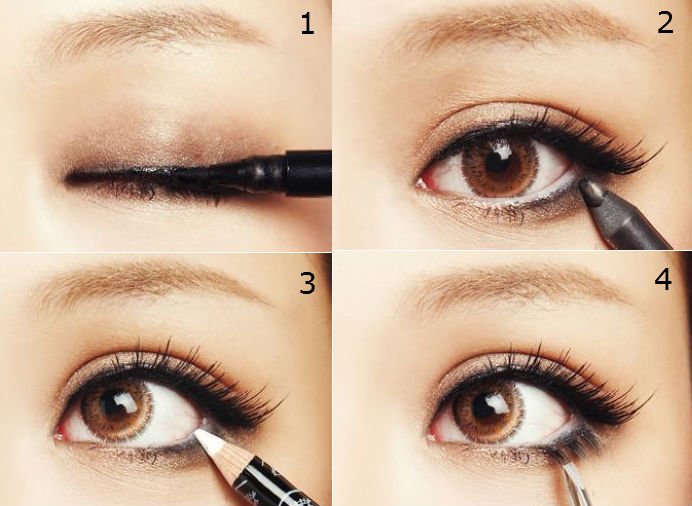 Maquillage pour les yeux pour le maquillage japonais Maquillage pour les yeux pour le maquillage japonais
