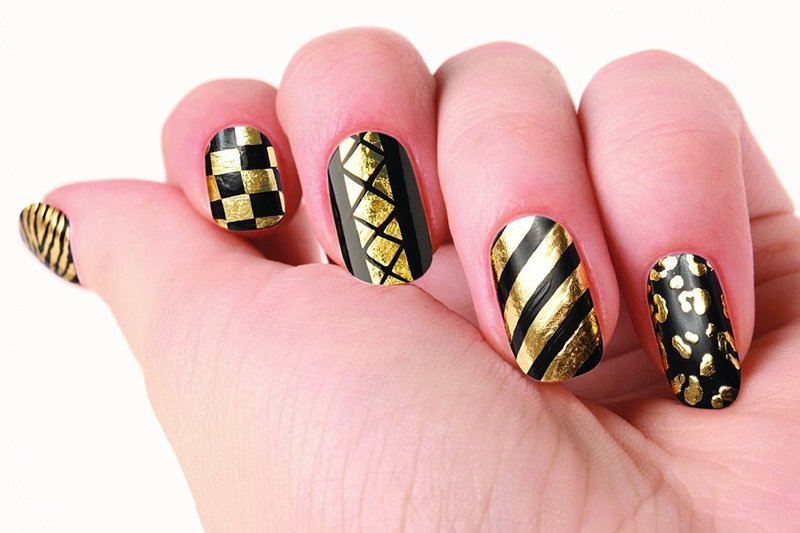 Art Nègre Art Déco Noir et Or Gel Art Déco Poli