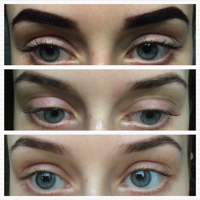 Correction des sourcils par la ligne des cheveux après le premier tatouage infructueux Correction des sourcils après l'échec d'un premier tatouage