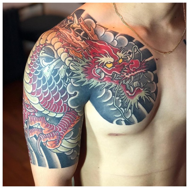 Tatouage De Dragon De Style Japonais